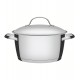 Caçarola 24cm 5,70 Litros Allegra Aço Inox Tramontina Fundo Triplo Com Tampa
